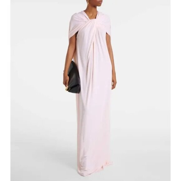 Jil Sander Sleeveless Maxi Dress in Confetti Pink 38 New Womens Formal Gown - Picture 10 of 16